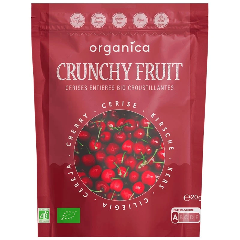 CERISE CRUNCHY FRUIT BIO - 100% Cerises Biologiques Lyophilisées 1 CERISE CRUNCHY FRUIT BIO - 100% Cerises Biologiques Lyophilisées
