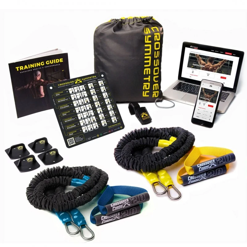 CROSSOVER SYMMETRY® Pack Épaule - 2 Paires De Sangles De Résistance + 4 Ancres Murales 1 CROSSOVER SYMMETRY® Pack Épaule - 2 Paires De Sangles De Résistance + 4 Ancres Murales