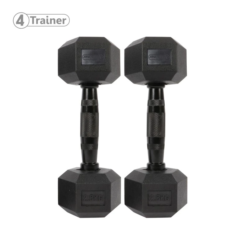 HALTÈRE HEXAGONAL - à L'unité - BL4CK - 4Trainer 3 HALTÈRE HEXAGONAL - à L'unité - BL4CK - 4Trainer - Image 3