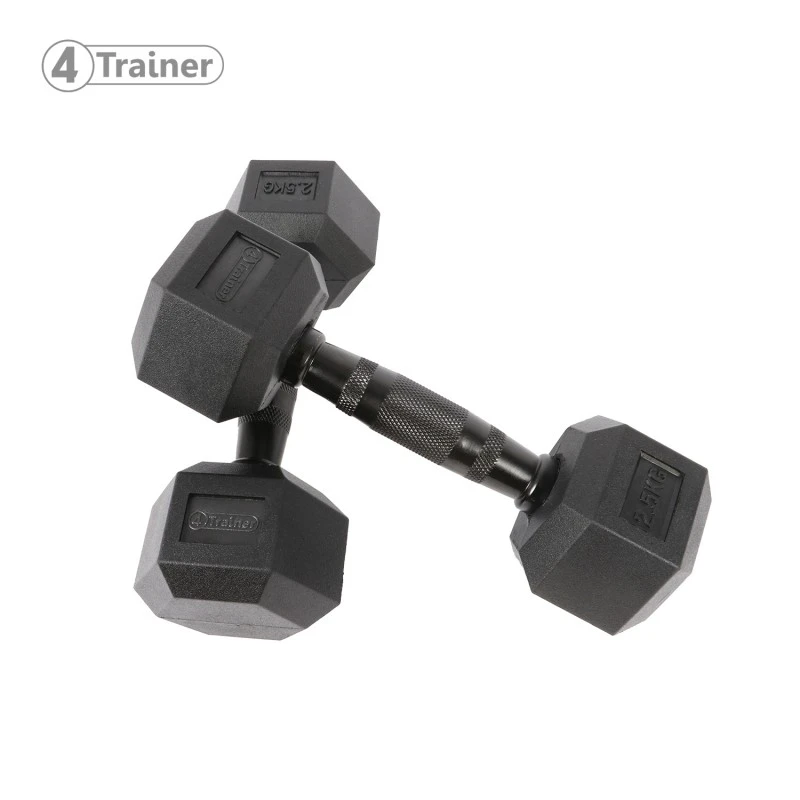 HALTÈRE HEXAGONAL - à L'unité - BL4CK - 4Trainer 4 HALTÈRE HEXAGONAL - à L'unité - BL4CK - 4Trainer - Image 4