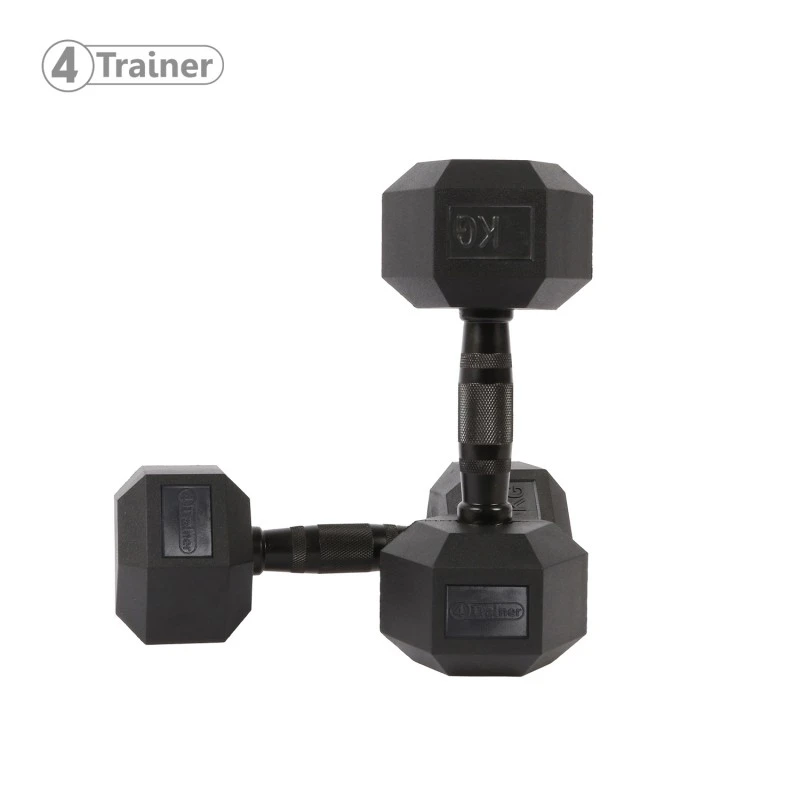 HALTÈRE HEXAGONAL - à L'unité - BL4CK - 4Trainer 6 HALTÈRE HEXAGONAL - à L'unité - BL4CK - 4Trainer - Image 6