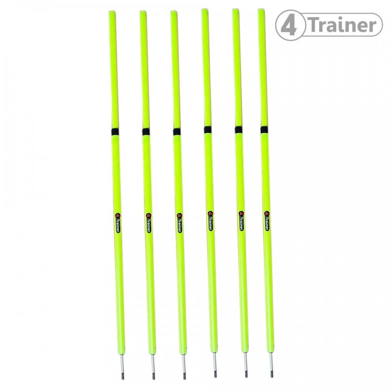 PIQUETS SLALOM TELESCOPIQUES - Pointe Acier Jaune - LOT DE 6 - 1m à 1,80m - 4TRAINER 1 PIQUETS SLALOM TELESCOPIQUES - Pointe Acier Jaune - LOT DE 6 - 1m à 1,80m - 4TRAINER