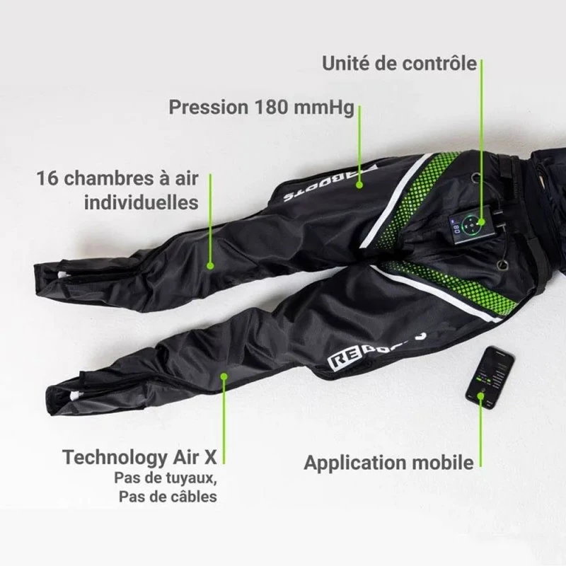 REBOOTS GO X - Pressotherapie Réglable Bluetooth® Et Sans Tuyaux 3 REBOOTS GO X - Pressotherapie Réglable Bluetooth® Et Sans Tuyaux - Image 3